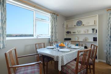 The dining-area in the open plan living-room.