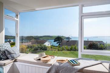 The amazing view from the bay window.