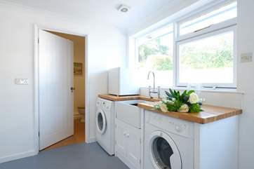 The spacious utility room.