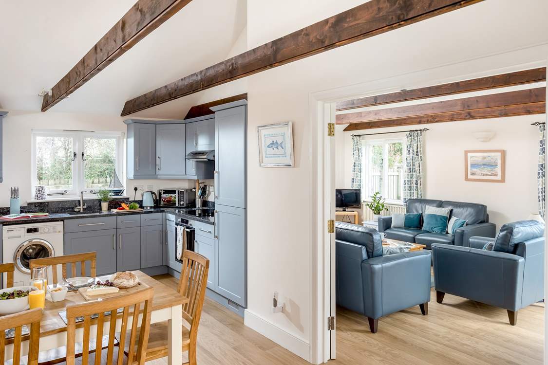 French doors lead from the kitchen/diner to the sitting-room.