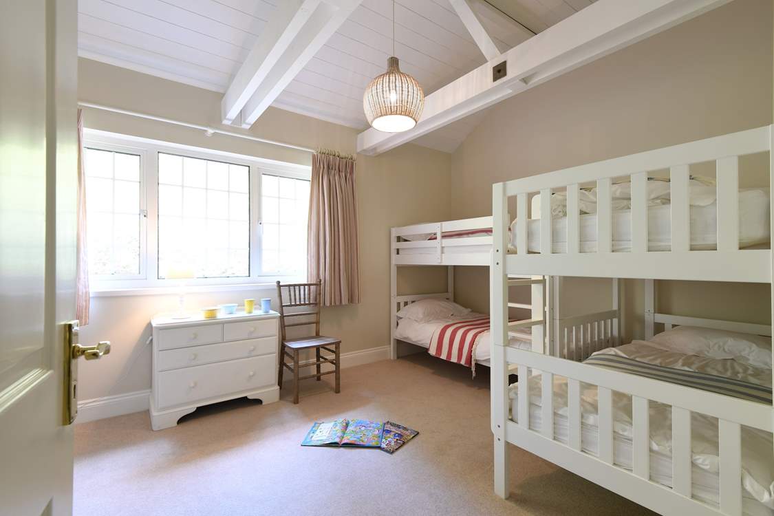 Bedroom 4 has two sets of bunk-beds.