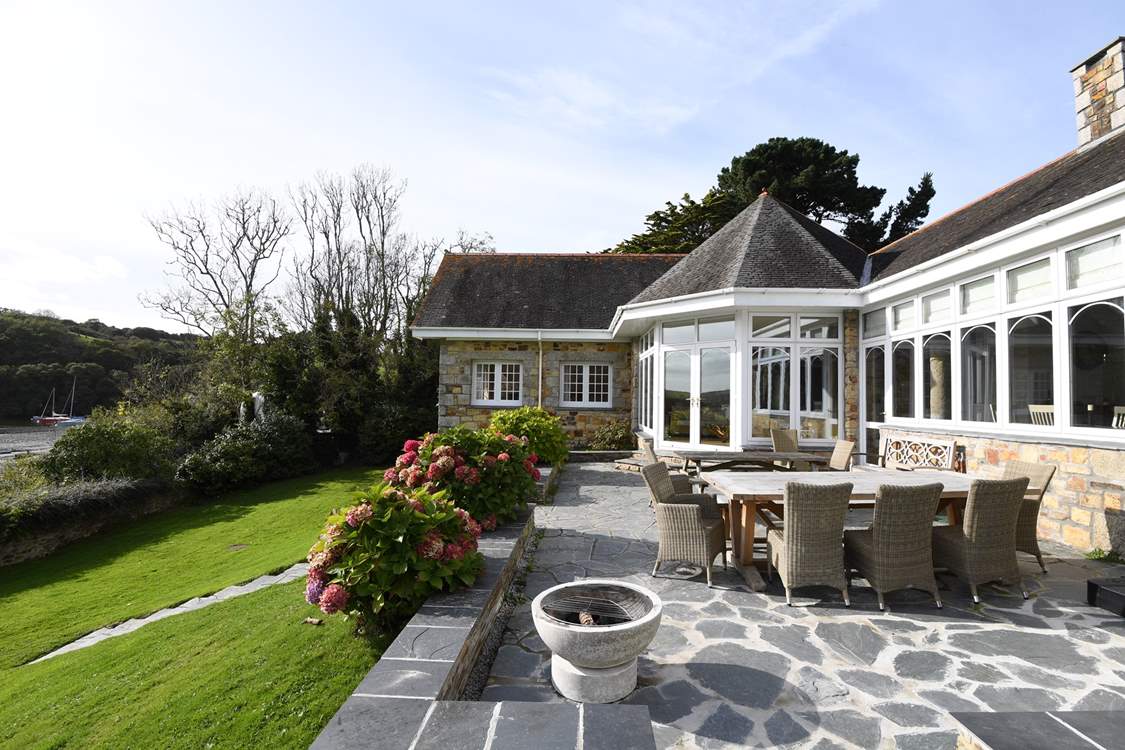 The front terrace.