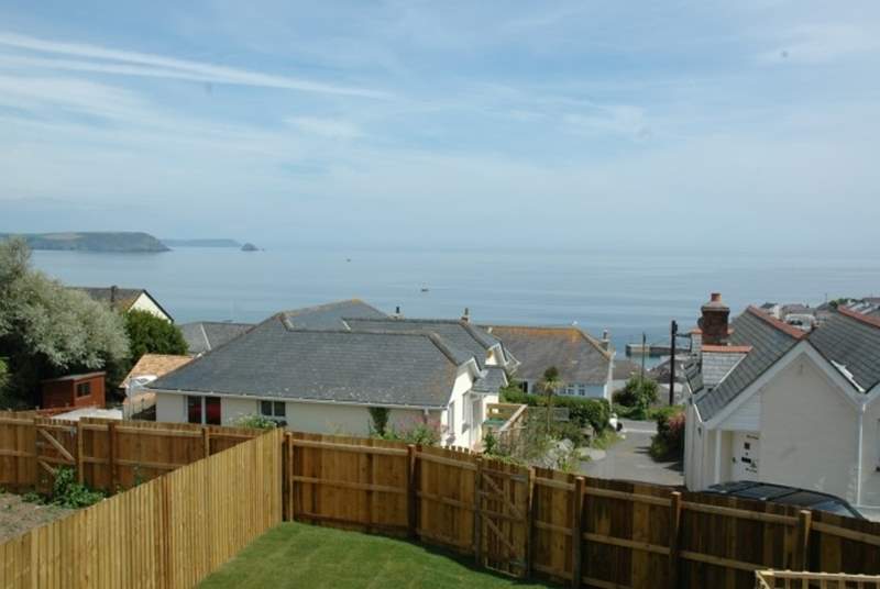 There are lovely views out to sea from the garden.