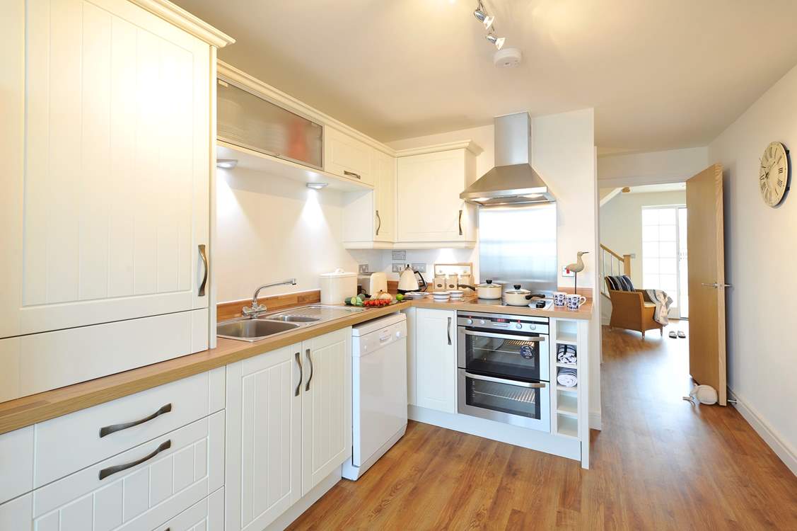 The kitchen-area has all you need to cook a holiday meal.