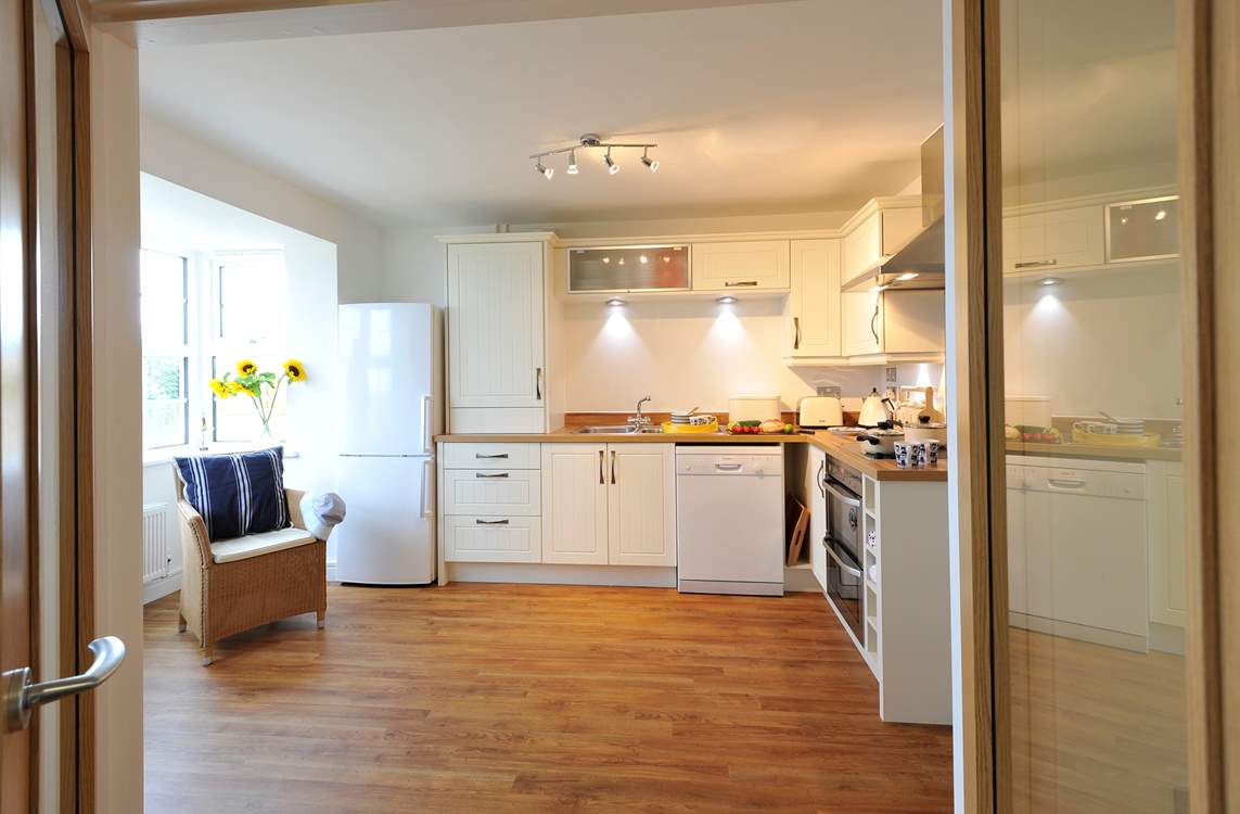 Looking through to the kitchen from the living room.