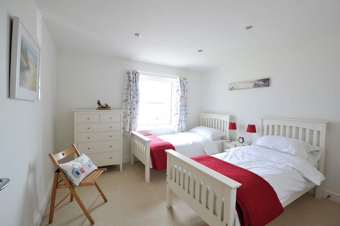 One of the twin bedrooms.