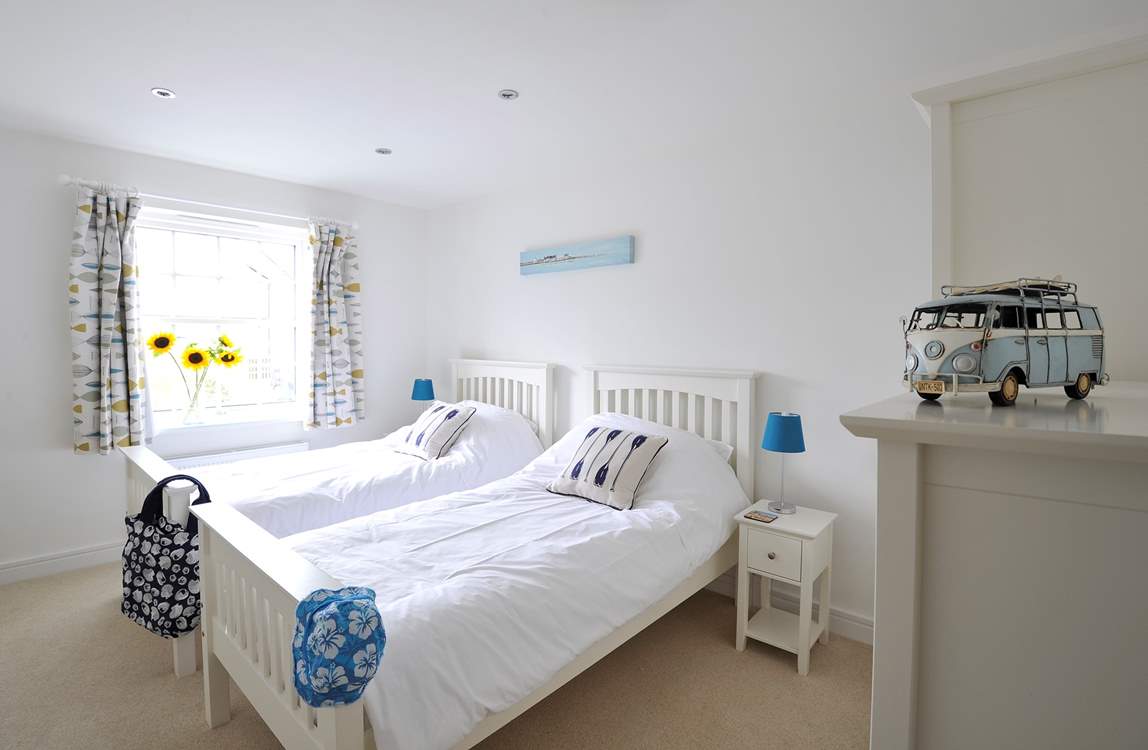 One of the twin bedrooms.