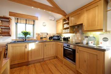 The kitchen-area has all you need to cook a holiday meal.