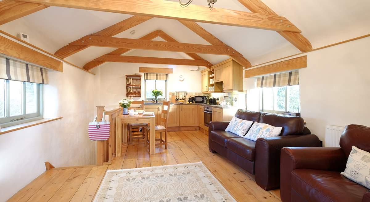 The cosy open plan living-room.