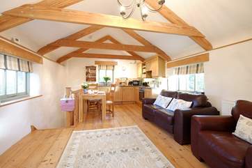 The cosy open plan living-room.