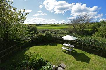 The enclosed garden is delightful.
