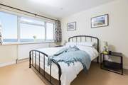 The double bedroom has stunning sea views.
