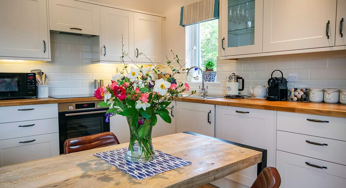 The kitchen in the open plan living-room.