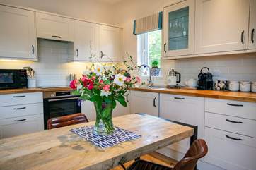 The kitchen in the open plan living-room.