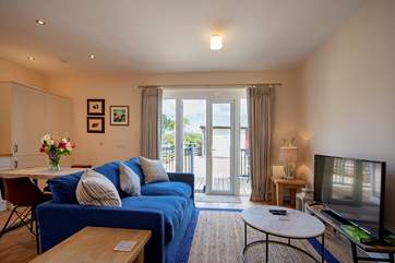 The open plan living-room.