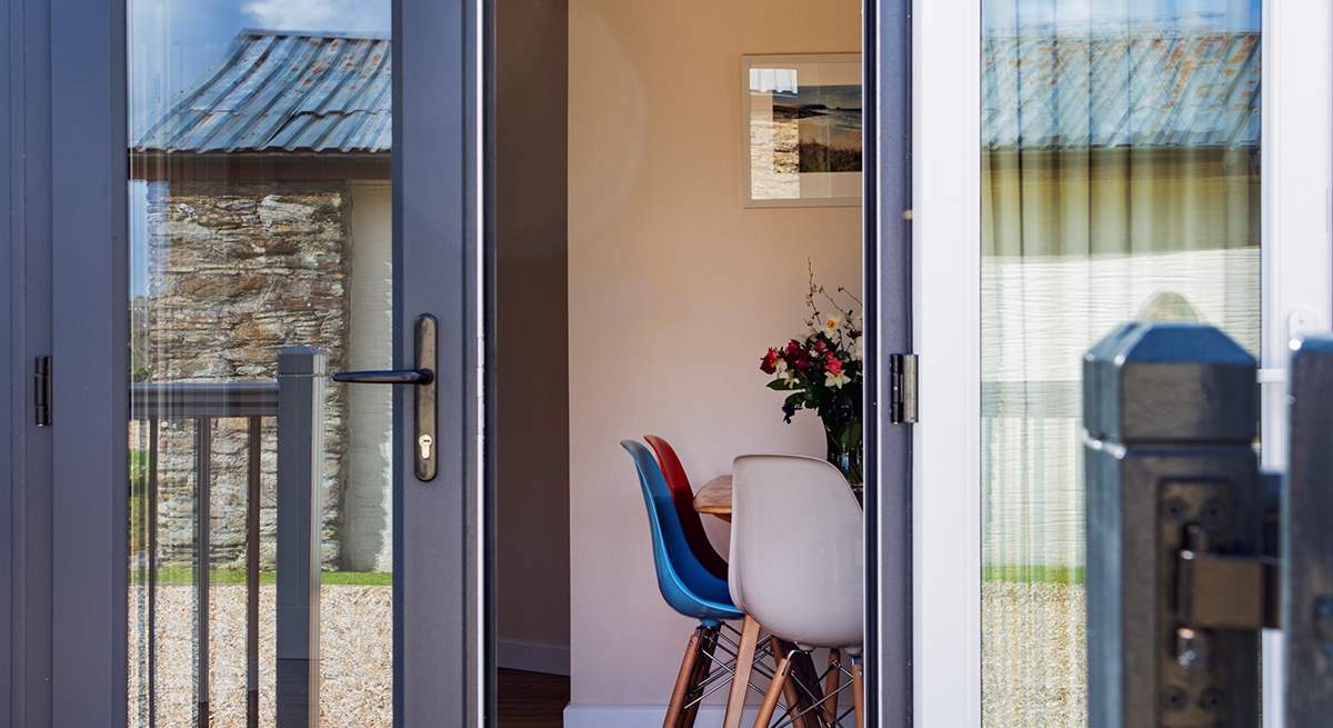 Peeking through to the dining area.