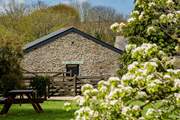 There is a large enclosed orchard garden adjacent to the barns.