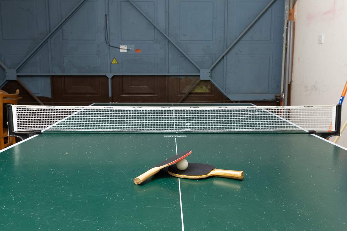 Get competitive with a game of table tennis.