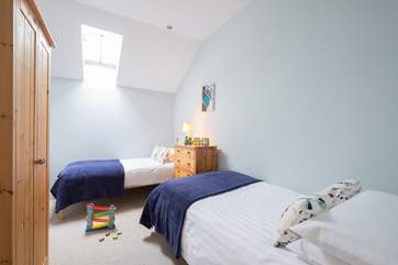 One of the twin rooms.