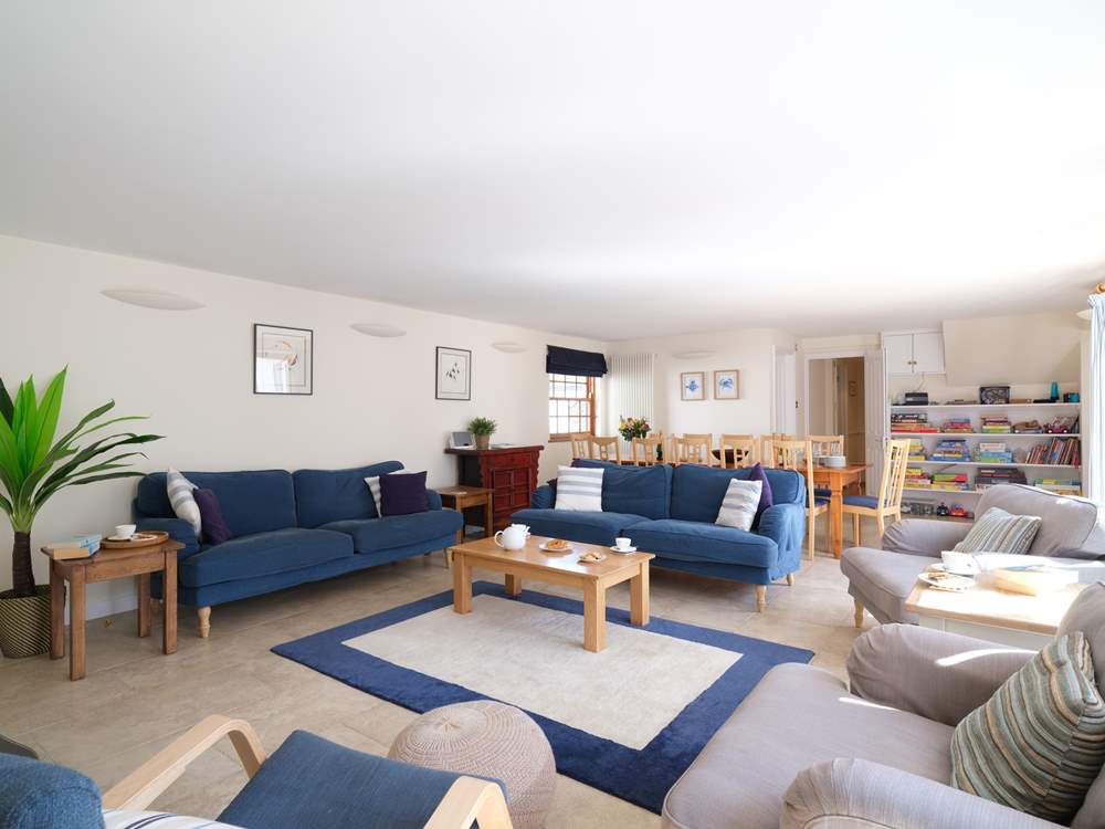 The open plan living/dining-room has plenty of space for everyone.