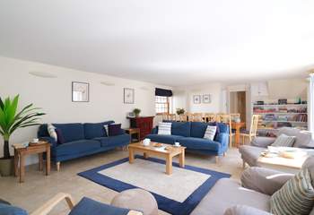 The open plan living/dining-room has plenty of space for everyone.