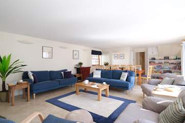 The open plan living/dining-room has plenty of space for everyone.