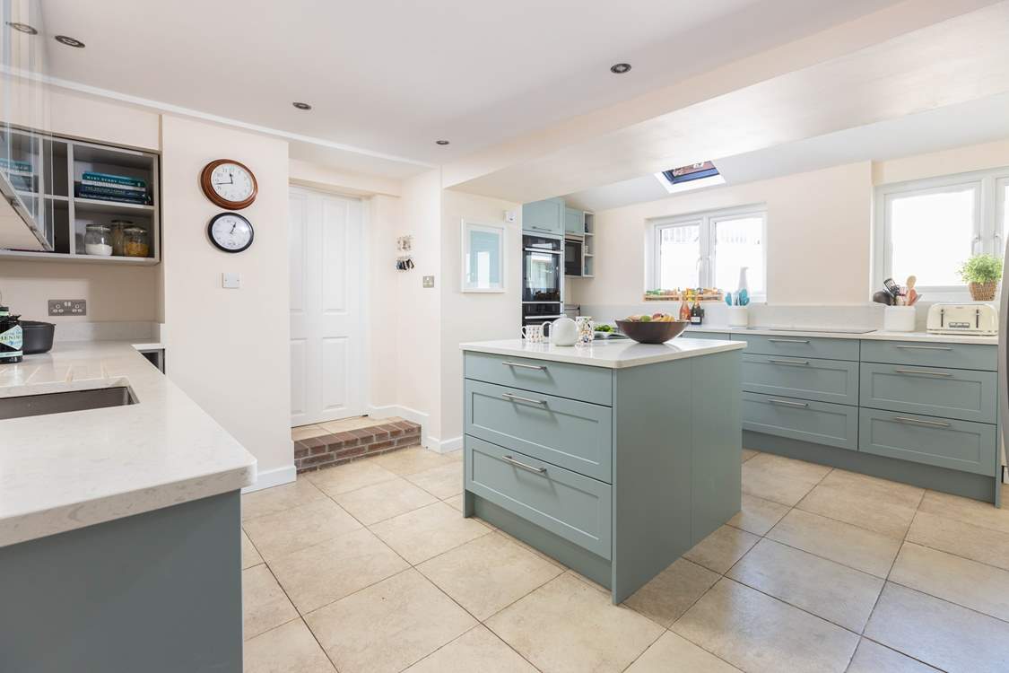 The kitchen is beautifully presented.