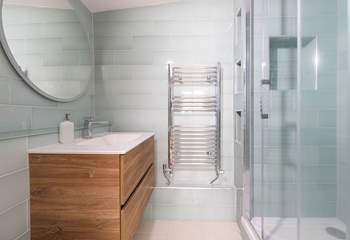 The modern en suite shower-room to bedroom 2. 