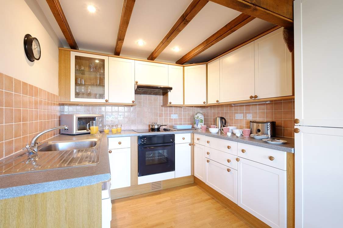 The kitchen has all you need to create a holiday meal.