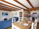 The open plan living-area is perfect for a sociable holiday.