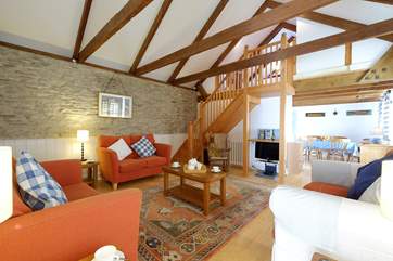 The open plan living-room.