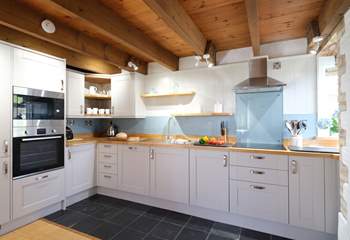 You will enjoy cooking up a feast in this smart kitchen.