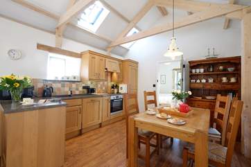 The kitchen and dining-area.
