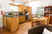 The sociable kitchen and dining-area.