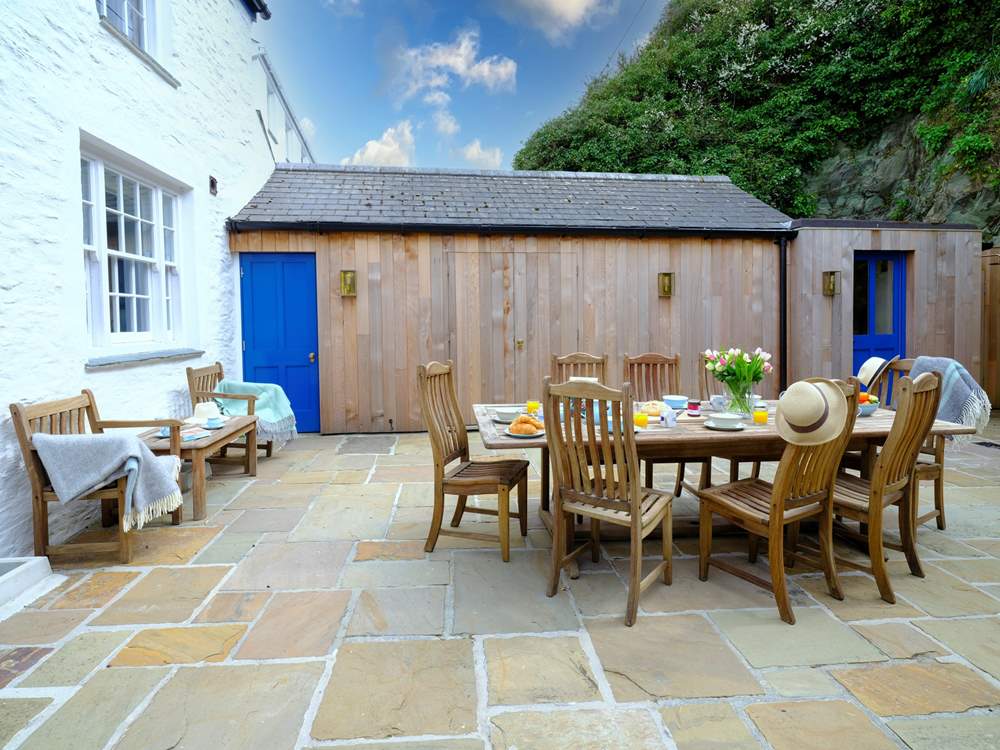 The utility-room is at the rear of the courtyard.
