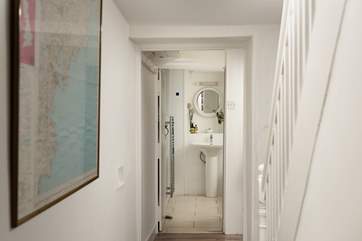 The bathroom is located on the ground floor.