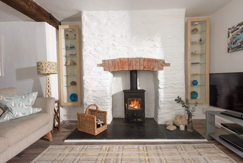 The toasty wood-burner will keep you warm throughout the year.