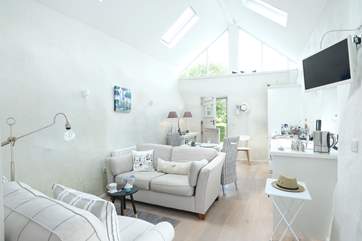The sitting area.