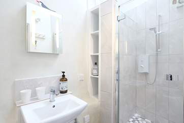 The en suite shower room.