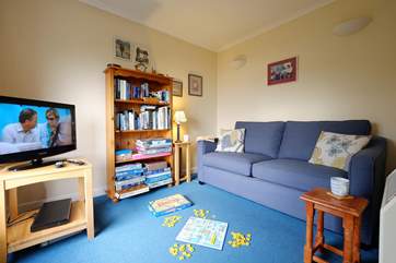 The snug with plenty of books and games.