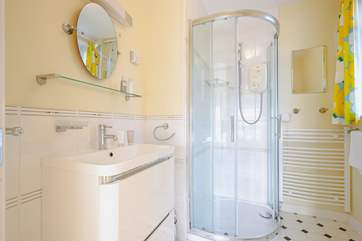 The en-suite shower room for bedroom two.