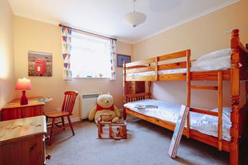 Bedroom one has bunk beds, perfect for the younger members of the party.