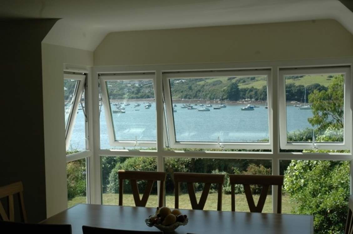 Take in the stunning view from the dining-area.