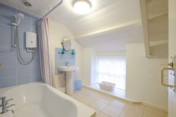 The bathroom.