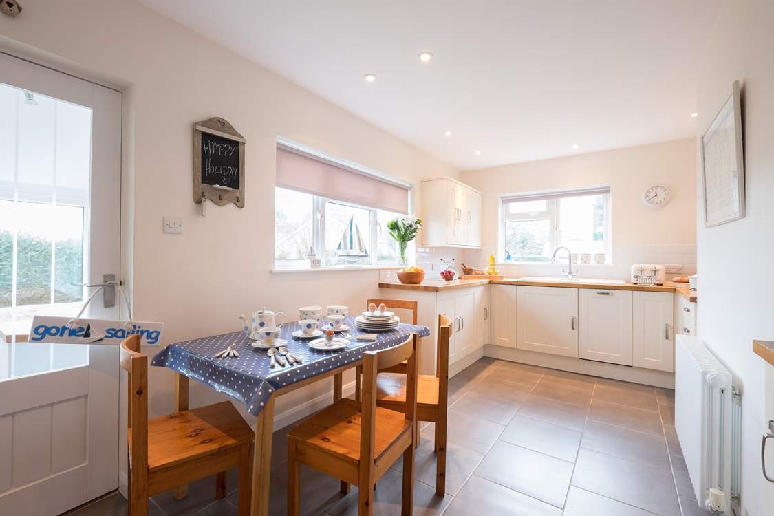 The kitchen/breakfast-room is light and airy.