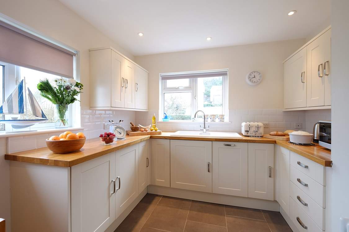 The kitchen has all the equipment you will need, including the all important dishwasher.