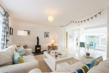 Light and airy, this gorgeous space welcomes you.