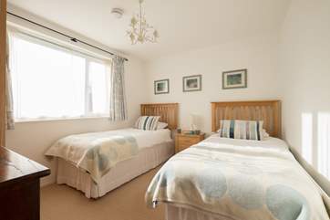 Bedroom 2 has twin beds, perfect for either children or adults.
