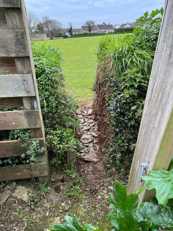 This is the gated access to the cricket field.