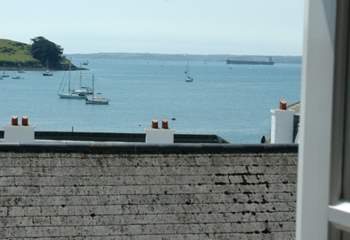 Wonderful sea view across the rooftops.